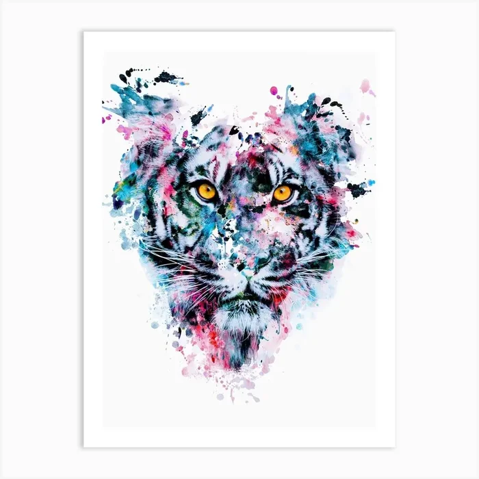 Tiger Art Print by Riza Peker