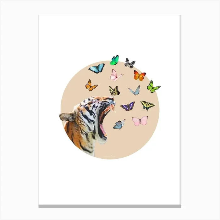 Tiger Collage Canvas Print by Saskia Lucy