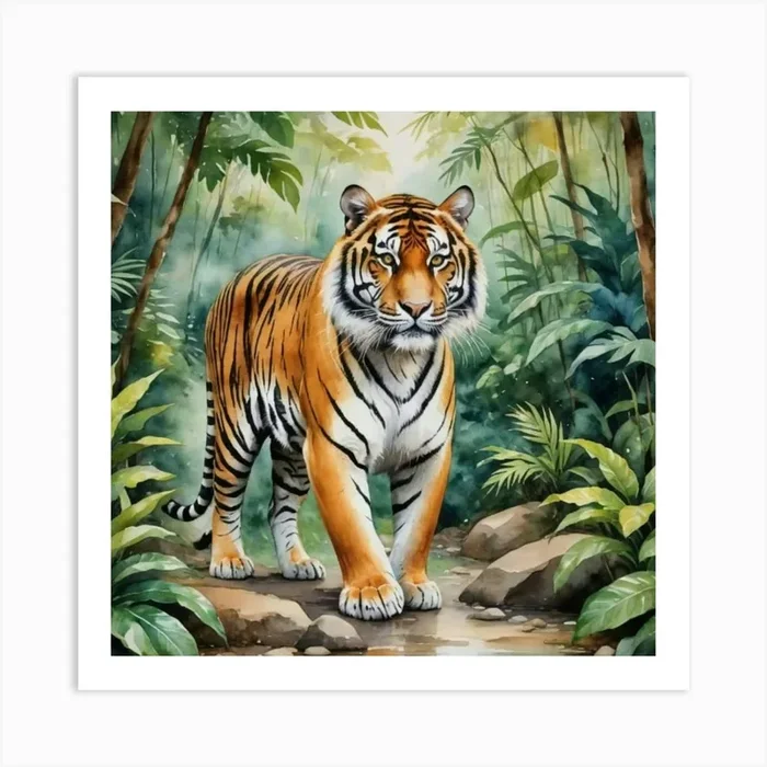 Tiger In The Jungle Art Print by nemesis