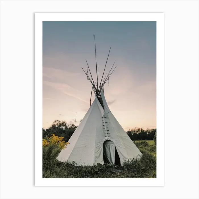 Tipi At Sunset Art PrintGS by Golden Saguaro