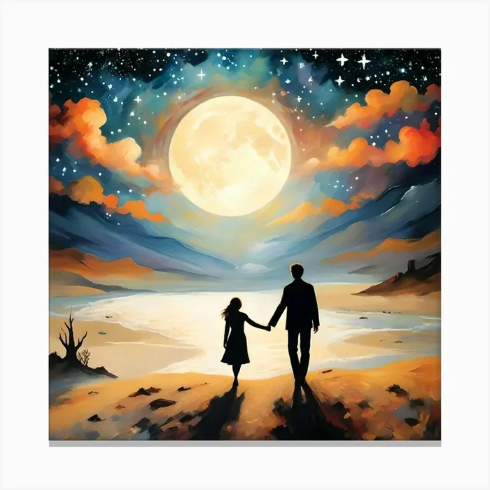 together Canvas Print by MysticMoments