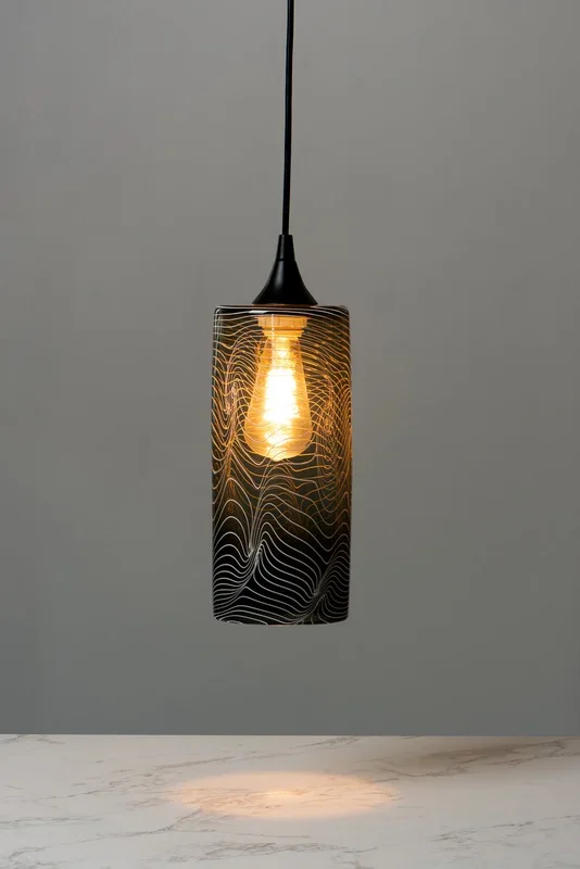 Topographic Pendant Light – Smoke Gray
