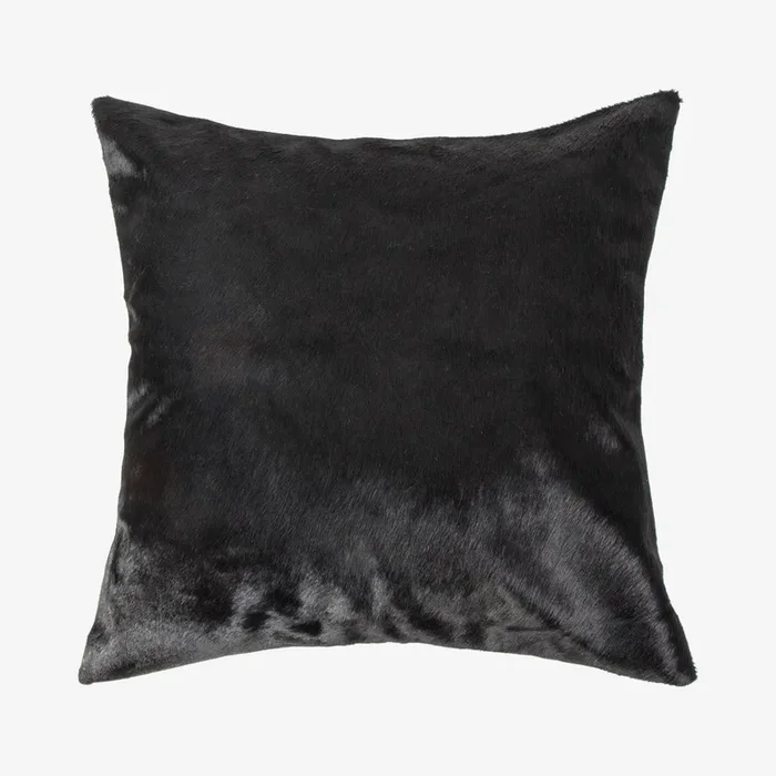 Torino Cowhide Square Pillow – Black by Natural