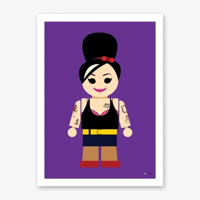 Toy Amy Winehouse Art Print by Rafa Gomes