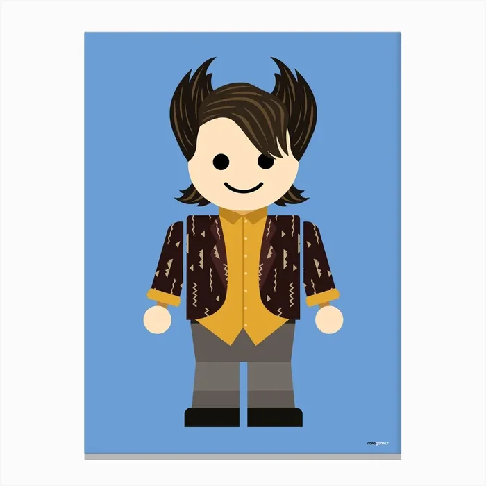 Toy Chandler Bing Friends Canvas Print by Rafa Gomes