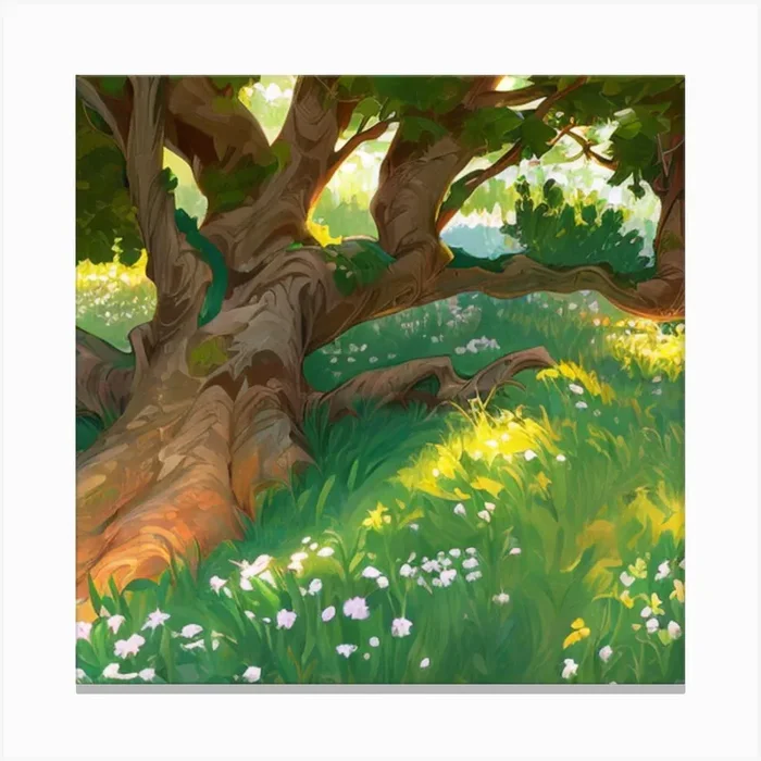 Tree In The Forest Canvas Print by Art shop