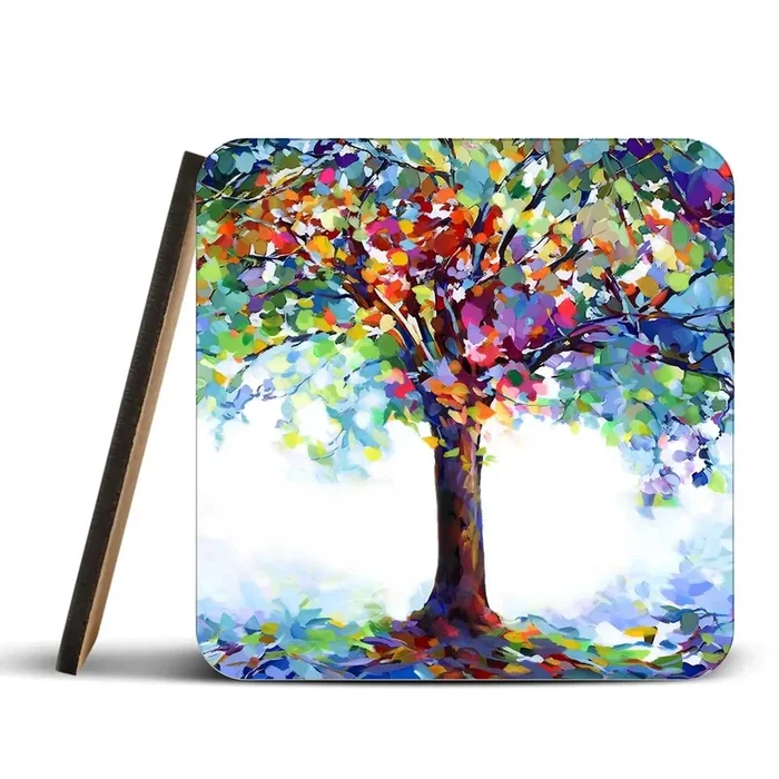 Tree Of Joy And Serenity Coaster Set