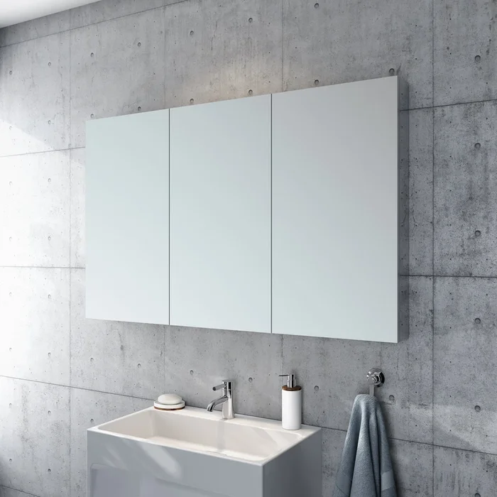 Tri-view flat edge Medicine Cabinet