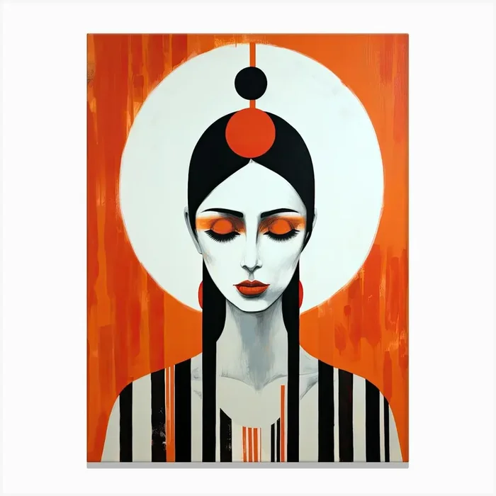 Tribal Sunset Legends, Boho Art Style Canvas Print by Art-Syndicate