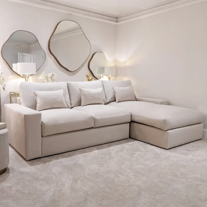 Tribeca Cream Velvet Sofa Range | Luxurious Comfort Awaits