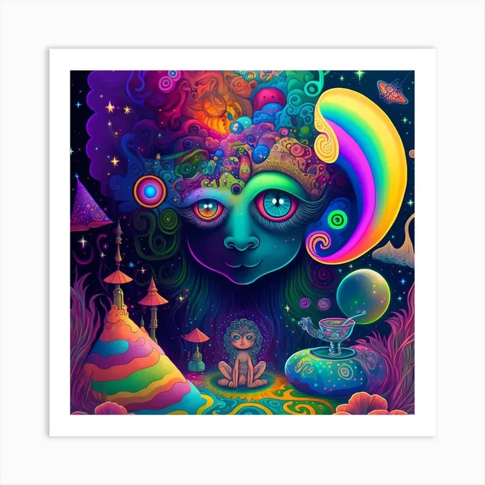 Trippy Healing Spirit Art Print by TrippyZora