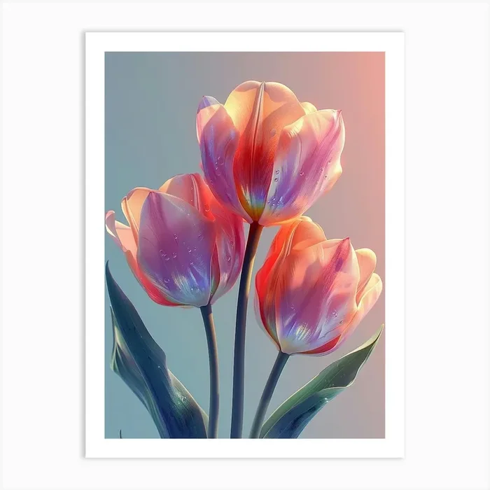 Tulips 3 Art Print by Jetaiart