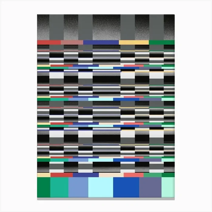 Tv Test Pattern Canvas Print by Little Dean