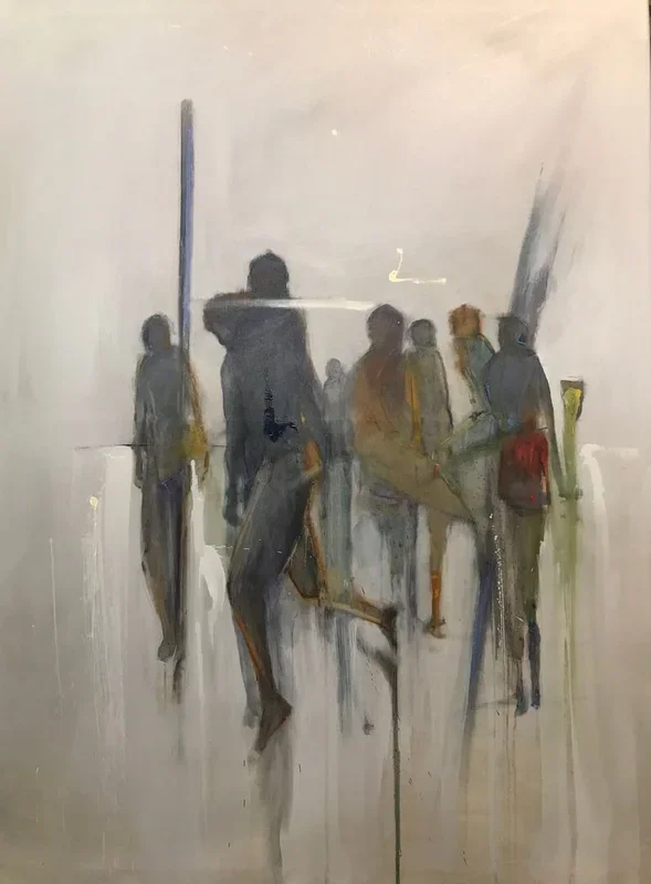 Two head better than one (2019) Oil painting by Romuald Mulk Musiolik