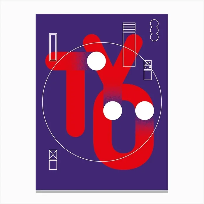 TYO #1 Purple/Red Canvas PrintRB by Rolando’s Bazaar