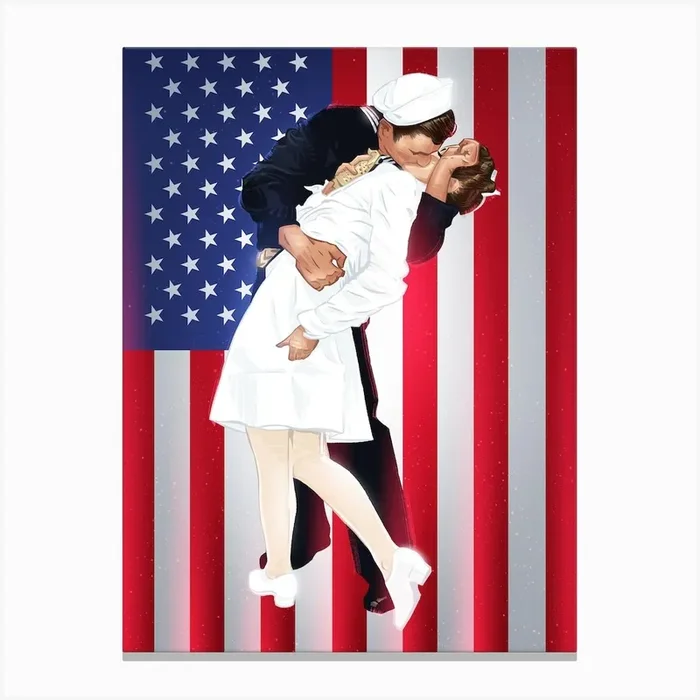 V J Day Canvas Print by Nikita Abakumov