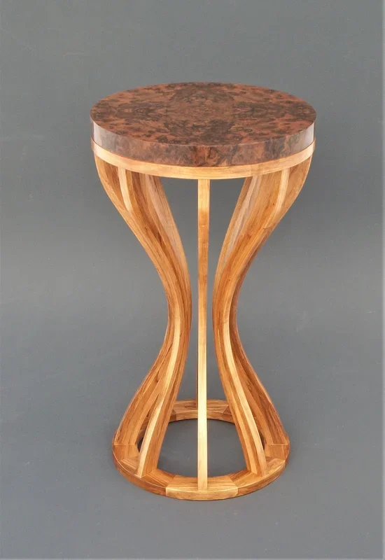 Vane – Walnut Burl with Cherry Base