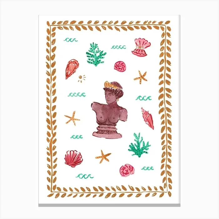 Venus and Seashells Canvas PrintRB by Rosamund Boughton