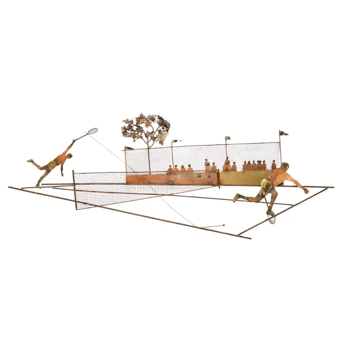 Vintage Bijan MCM Brass Tennis Sculpture
