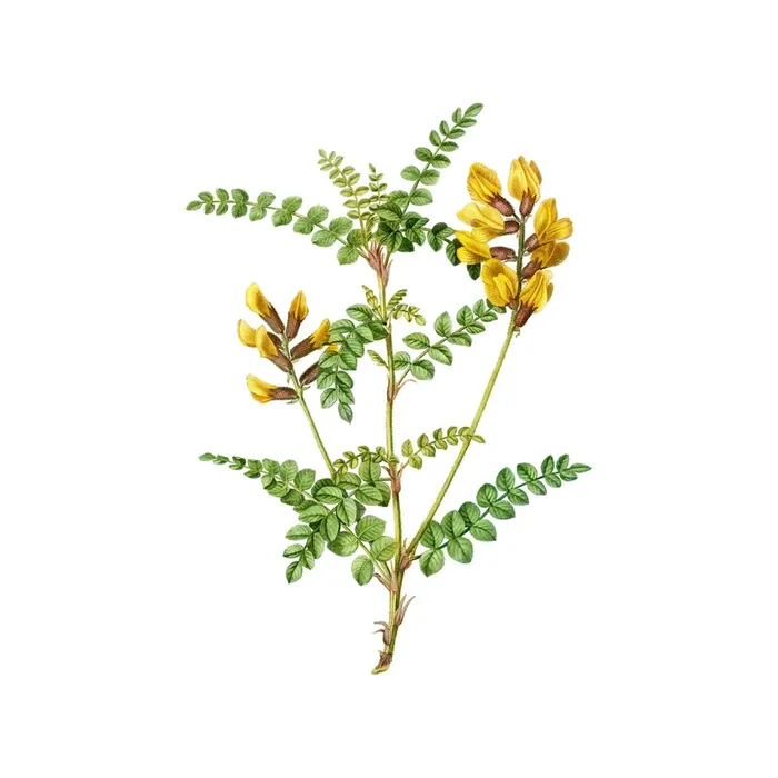 Vintage Calophaca Wolgarica Botanical Illustration