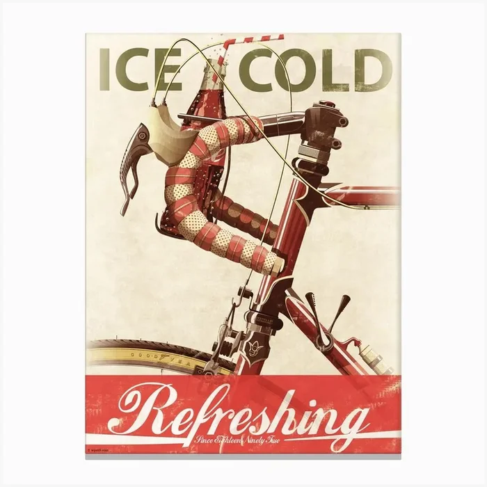 Vintage Style Ice Cold Refreshing Canvas Print by Wyatt 9