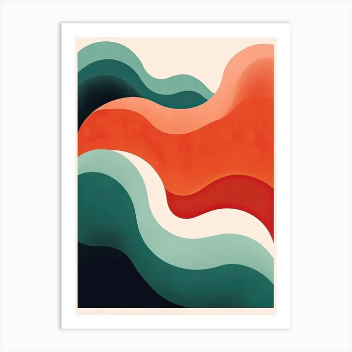Vintage Veil; Abstract Risograph Layers Art Print by Art-Syndicate