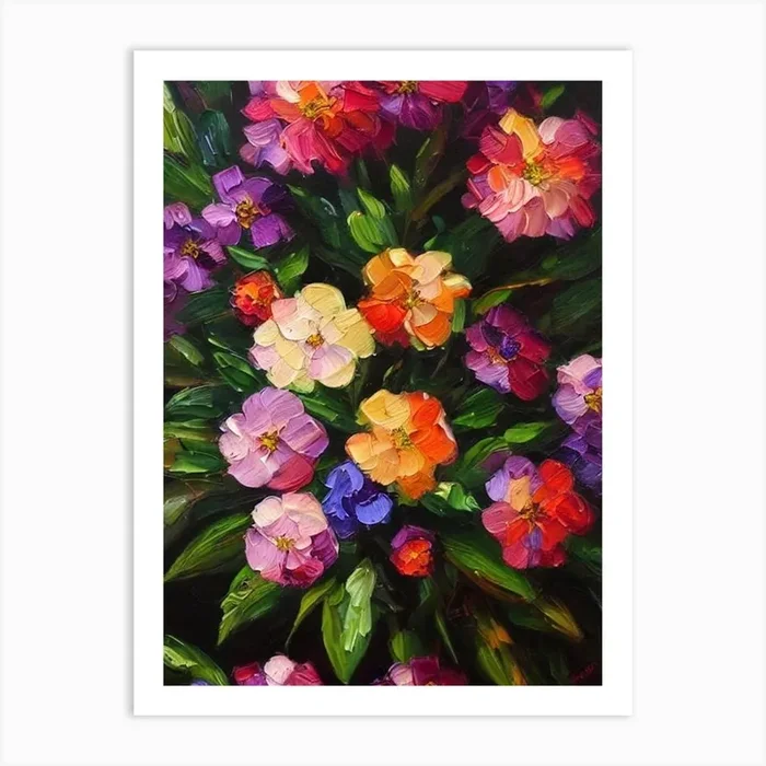 Violet 2 Still Life Oil Painting Flower Art Print by The Artsy Florist