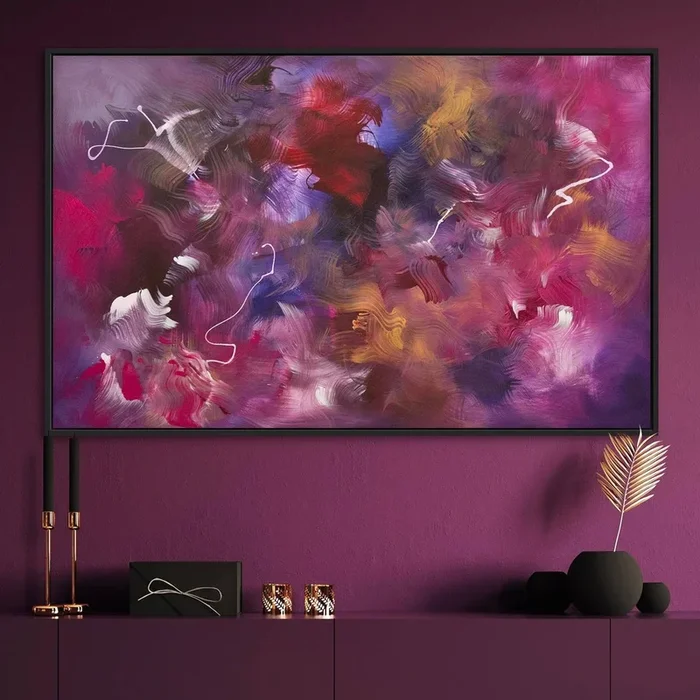 Violets and Pinks (2025) Acrylic painting by Paresh Nrshinga FRSA