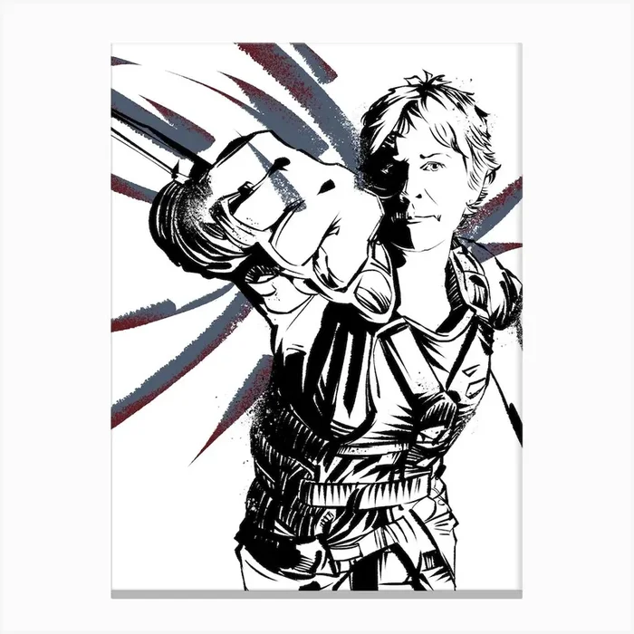 Walking Dead Carol Canvas Print by Nikita Abakumov