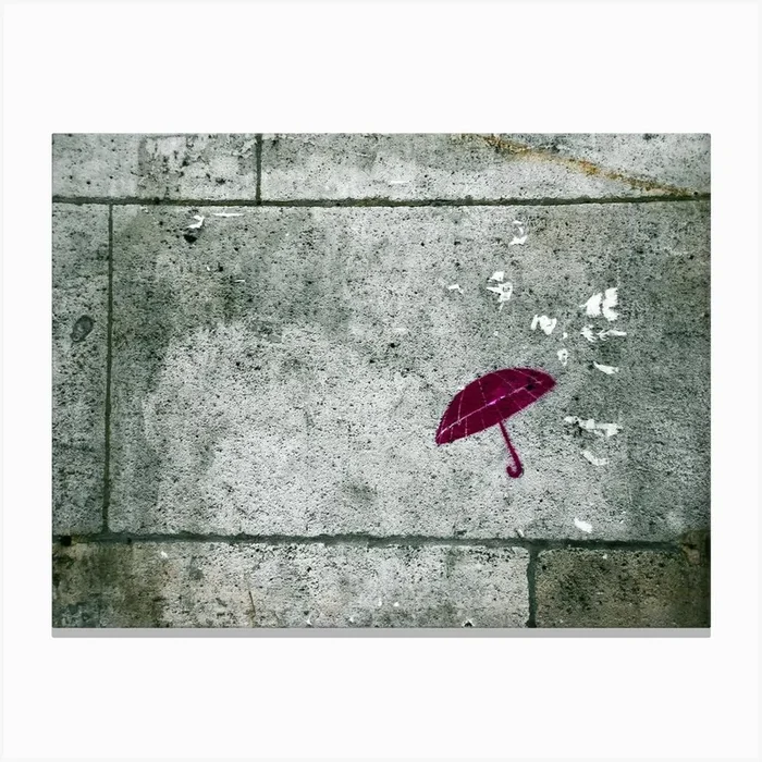 Wall Umbrella Canvas Print by MY MEMORY IS SHOT
