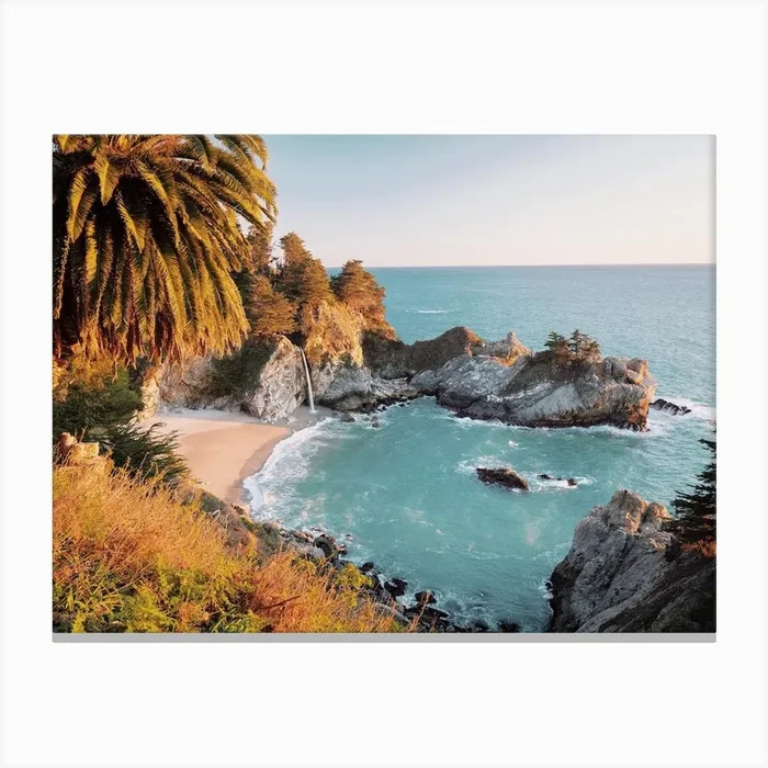 Warm Ocean Scenery Canvas PrintGS by Golden Saguaro