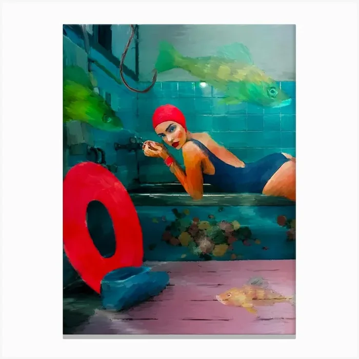 Water Canvas PrintL by Lapka