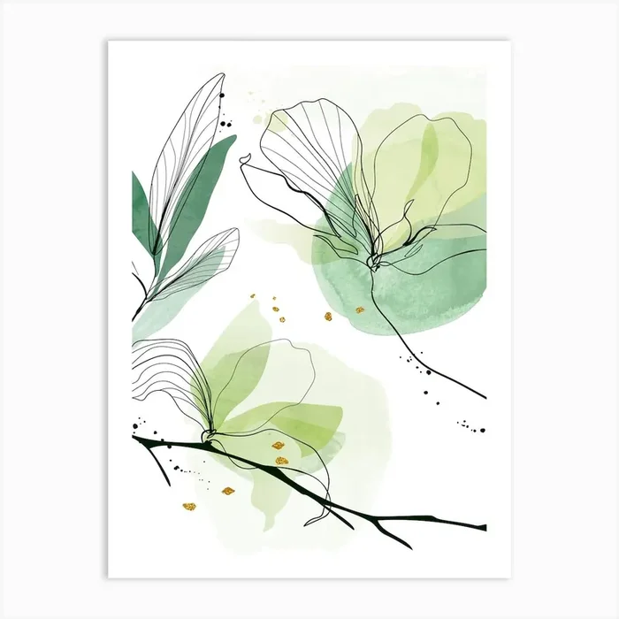 Watercolor Japanese Inspiration Art Print by Hecetu