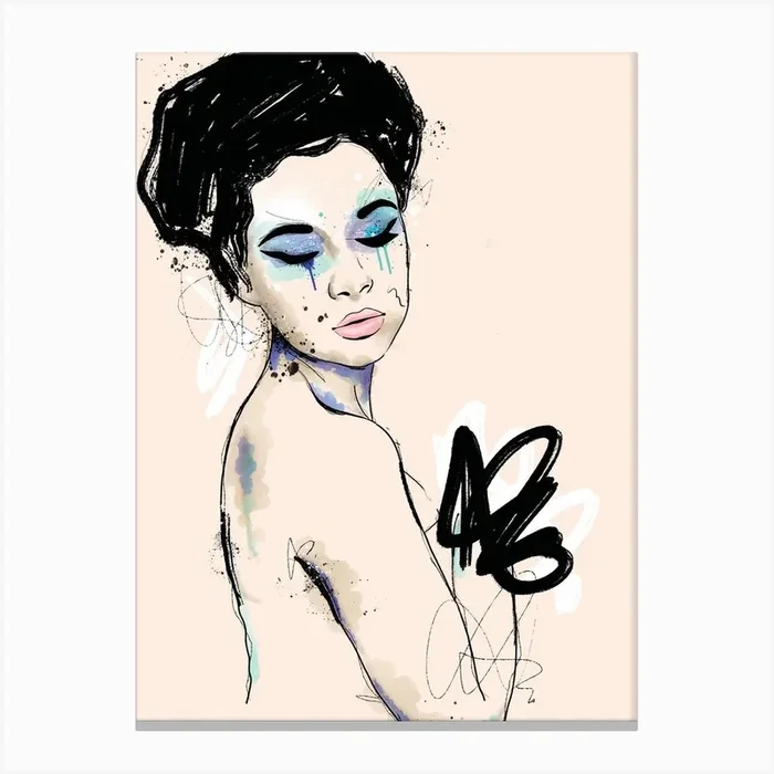 Watercolour Fashion 4 Canvas Print by Liam Madden Creative