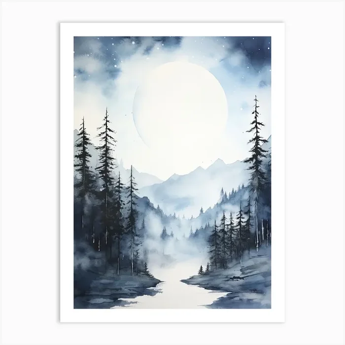 Watercolour Of Hohe Tauern National Park Austria 3 Art Print by Serene Horizons