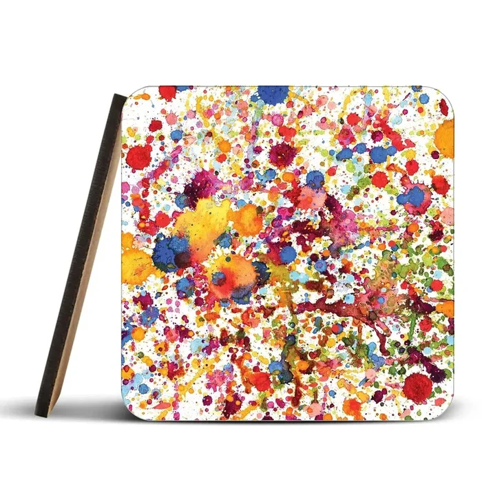 Watercolour Paint Splash Coaster Set