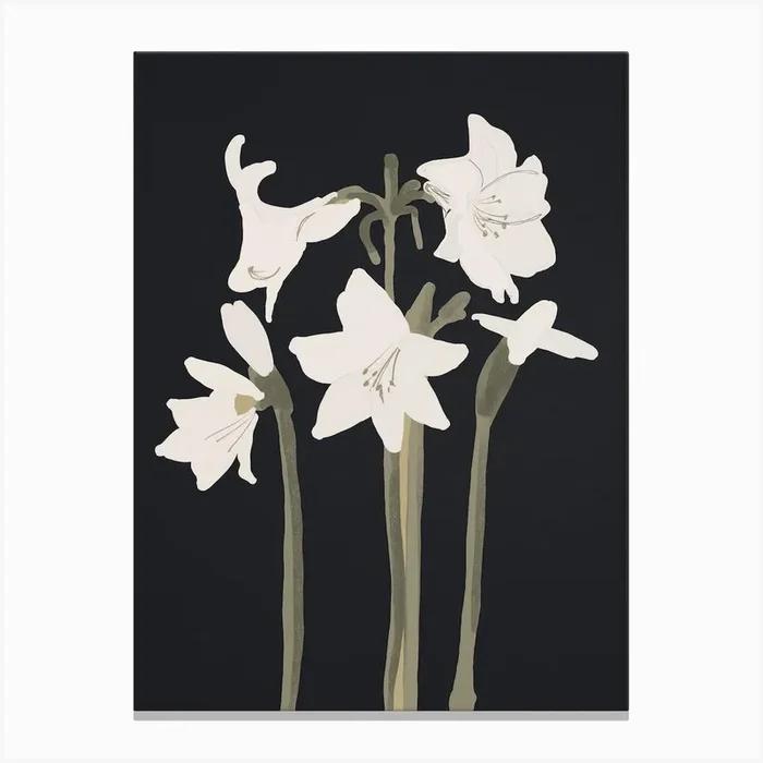 White Flowers 5 Canvas Print by ThingDesign