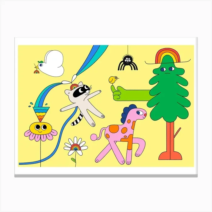 Whos In The Garden Canvas Print by Sam Fred Hinton