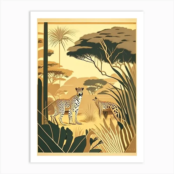 Wild Safari Rousseau Inspired Art PrintJM by Jungle Mania