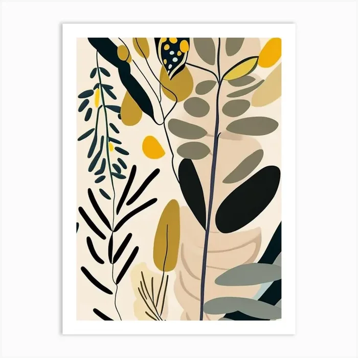 Wild Senna Wildflower Modern Muted Colours 2 Art PrintWS by Wildflower Studio