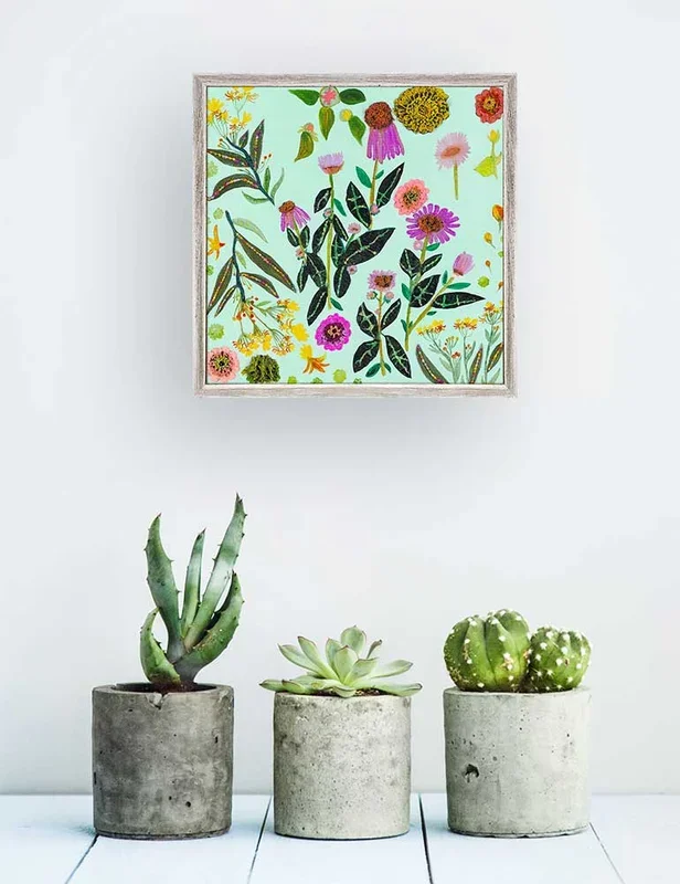 Wildflowers – Milkweed & Coneflowers Mini Framed Canvas