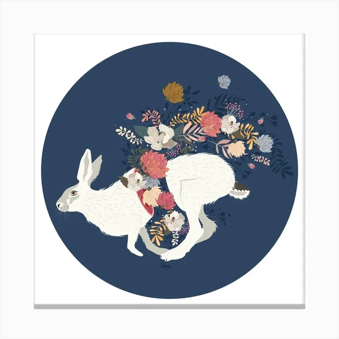 Wildflowers Blue I Canvas Print by Fatpings Studio
