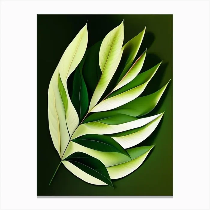 Willow Leaf Vibrant Inspired 2 Canvas PrintL& by Leaf & Stem Studio