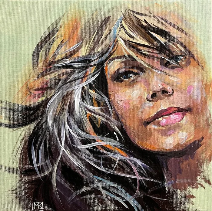 Windswept Soul (2025) Acrylic painting by Maria Kireev