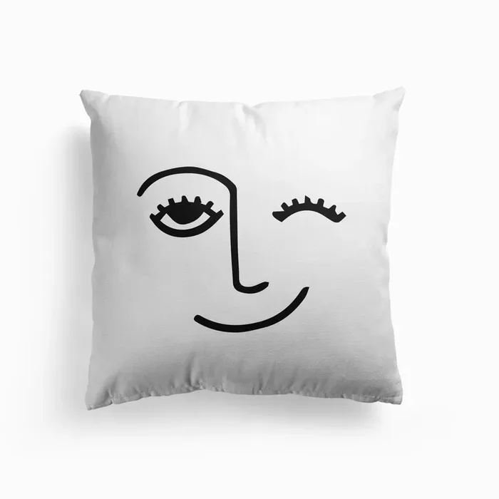 Wink Face Cushion by Mambo
