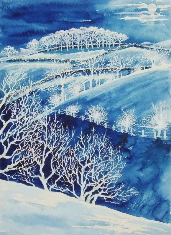 Winter Night (2012) Acrylic painting by Max Aitken