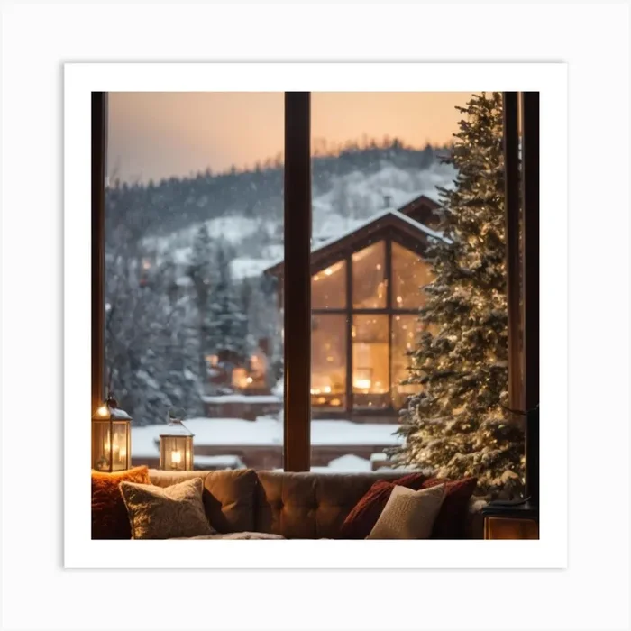 Winter Scene Art Print by mohamed kamel