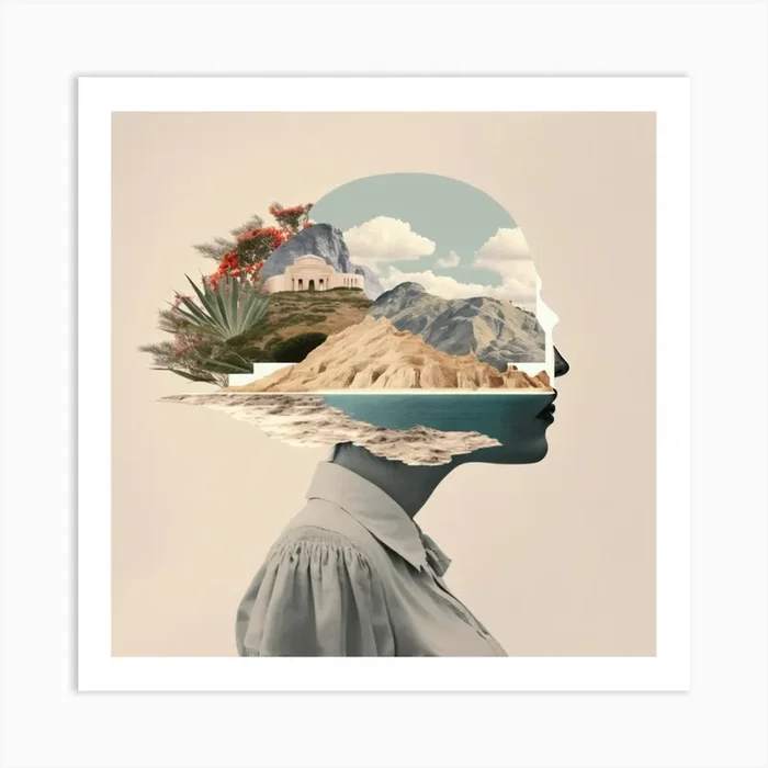 Woman’s Head Art PrintP by Petrichor