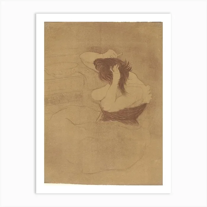 Woman Combing Her Hair (Femme Qui Se Peigne), (1896), Henri de Toulouse-Lautrec Art Print by Fy! Classic Art Prints and Posters