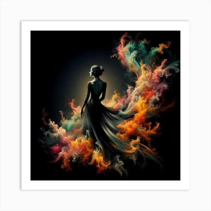 Woman In A Dress Art PrintTS by Tooba Siddiqui